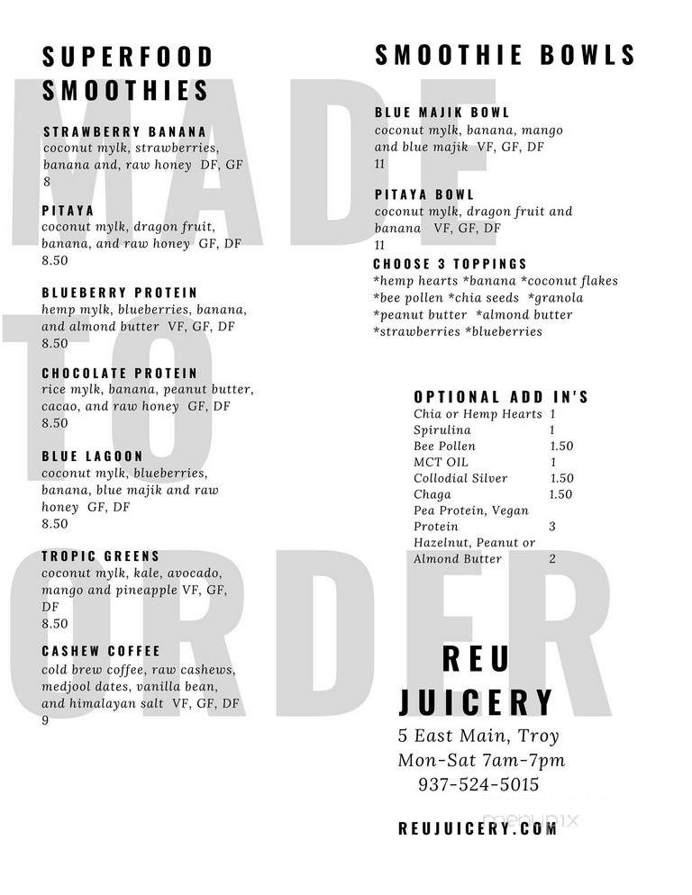 ReU Mobile Juicery - Troy, OH