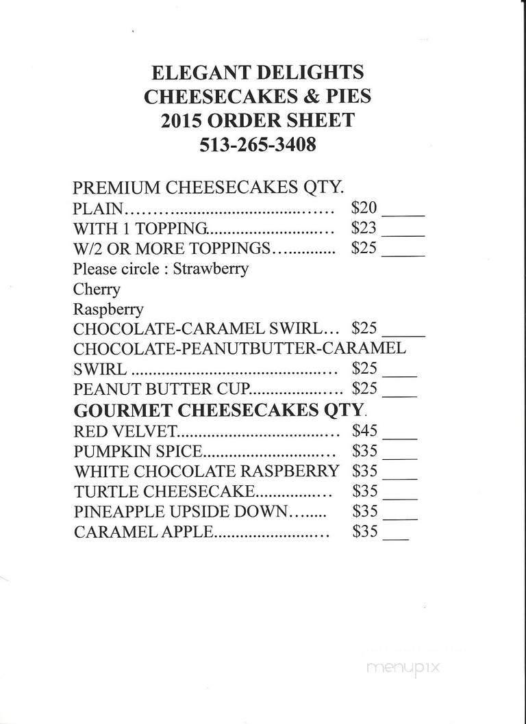 Elegant Delights Cheesecakes & Pies - Hamilton, OH