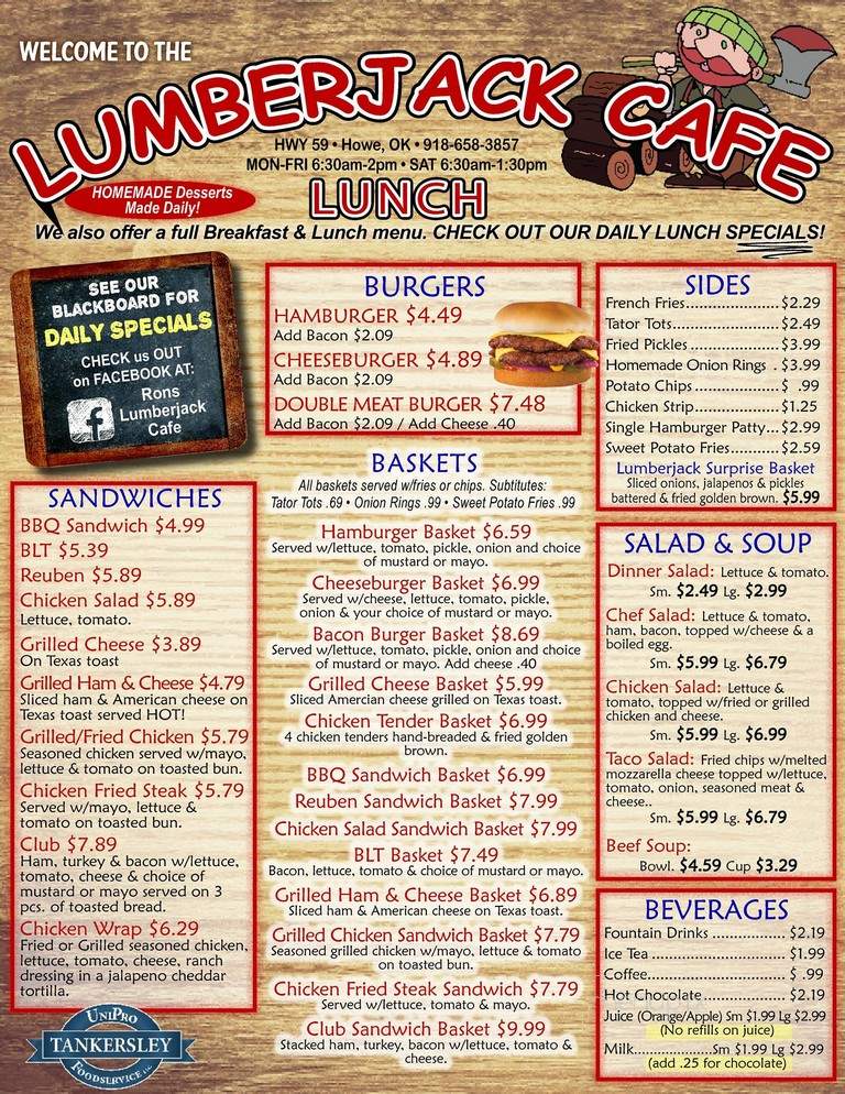 Ron's Lumberjack Cafe - Howe, OK