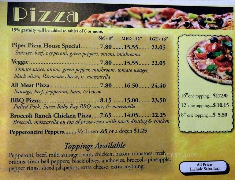 Piper's Pizza House - Oakland City, IN