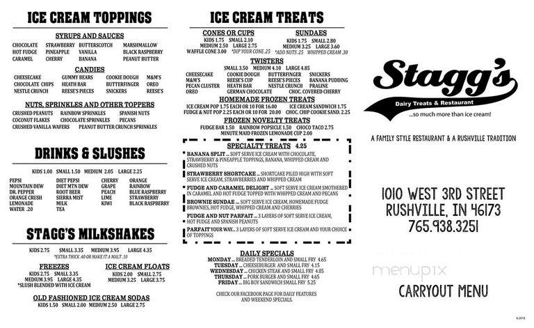 Stagg's Dairy Treats & Restaurant - Rushville, IN