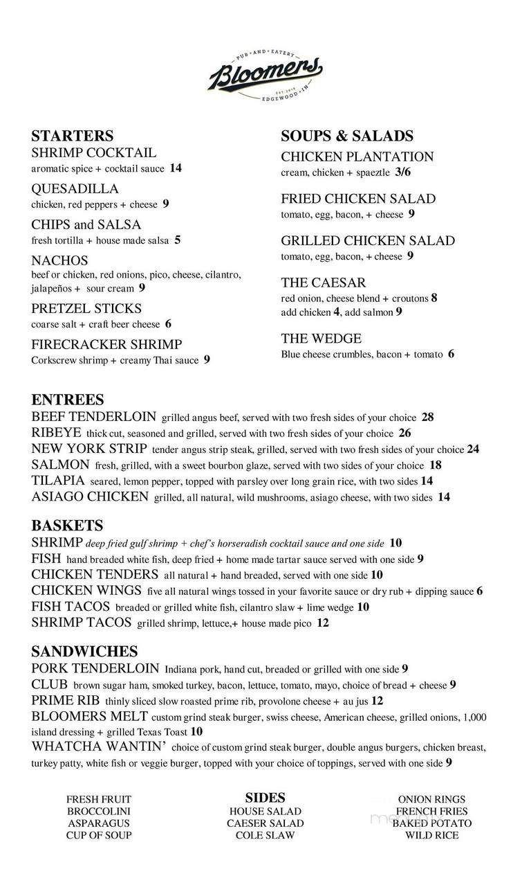 Bloomers Pub & Eatery - Anderson, IN