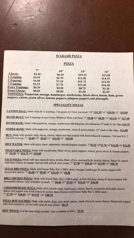 Wabash Pizza - Perrysville, IN