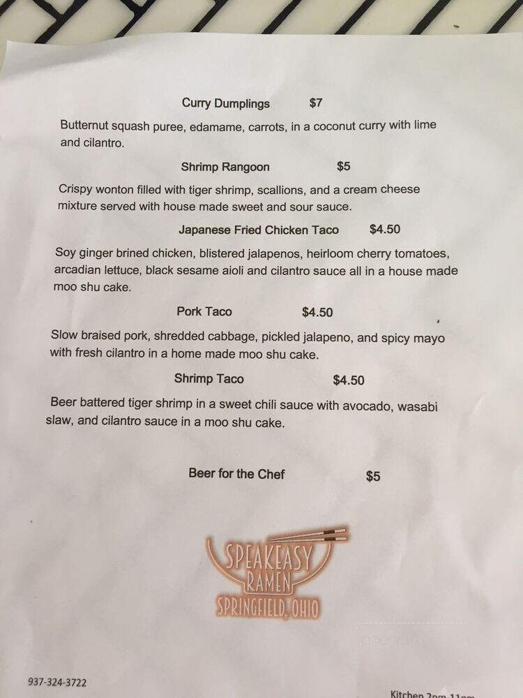 Speakeasy Ramen - Springfield, OH