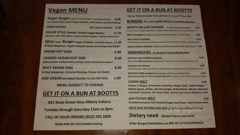 Get It On A Bun At Booty's - New Albany, IN