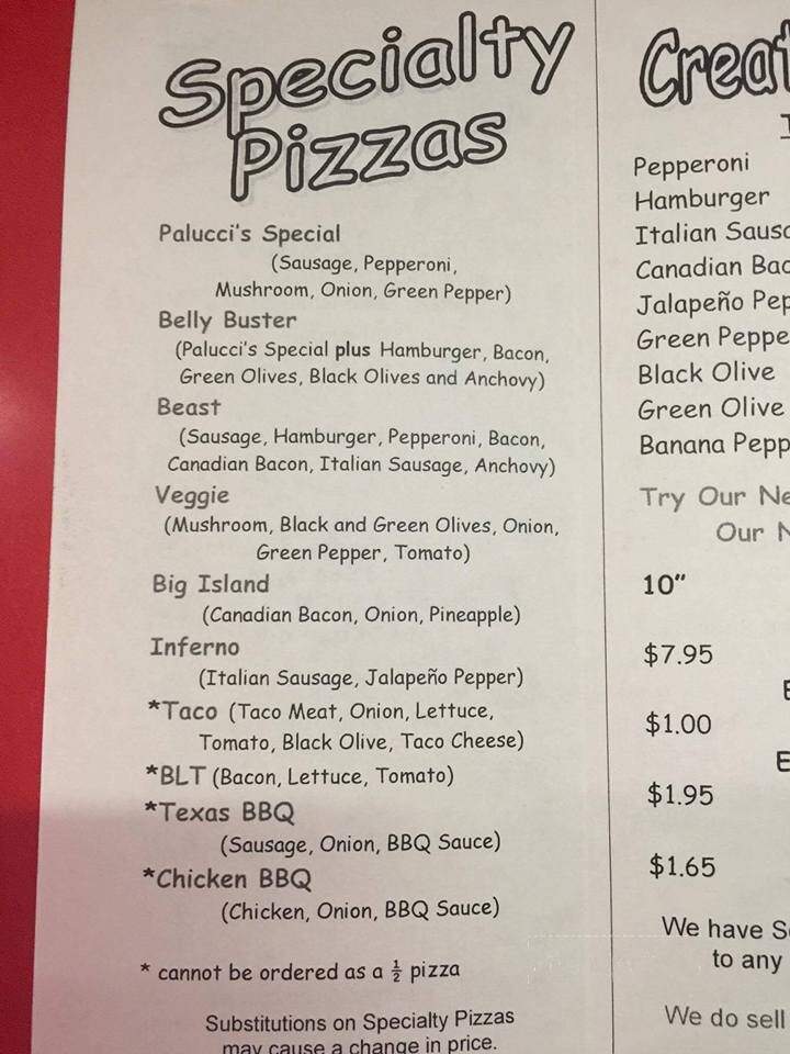 Palucci's Pizza - Cayuga, IN