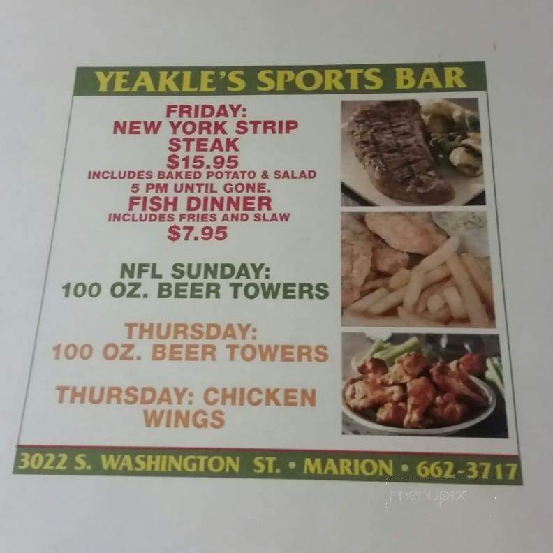 Yeakle's Sports Bar - Marion, IN