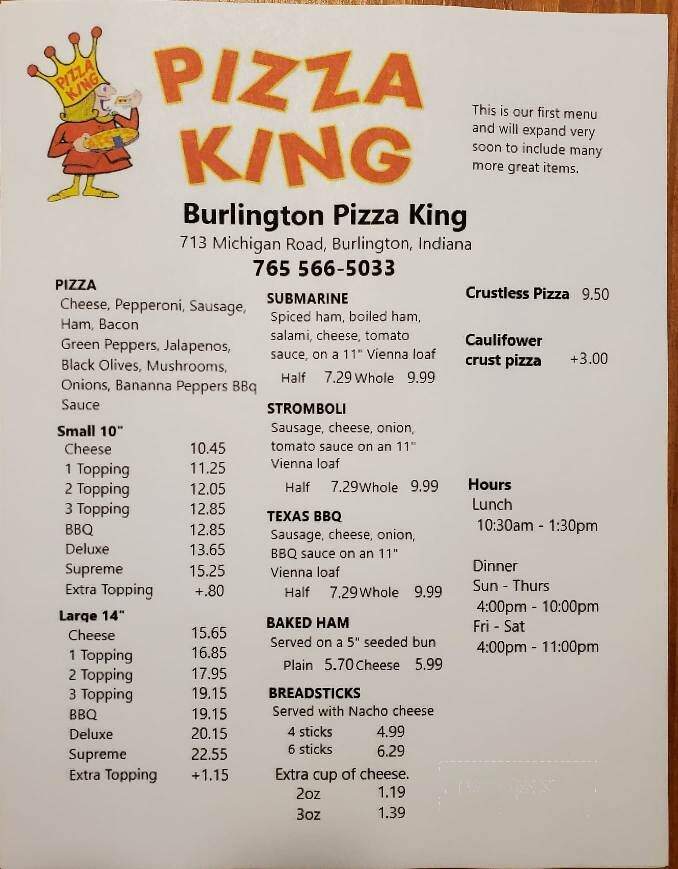 Burlington Pizza - Burlington, IN