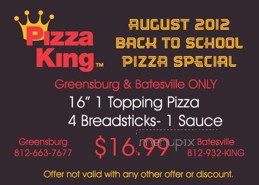 Pizza King - Batesville, IN