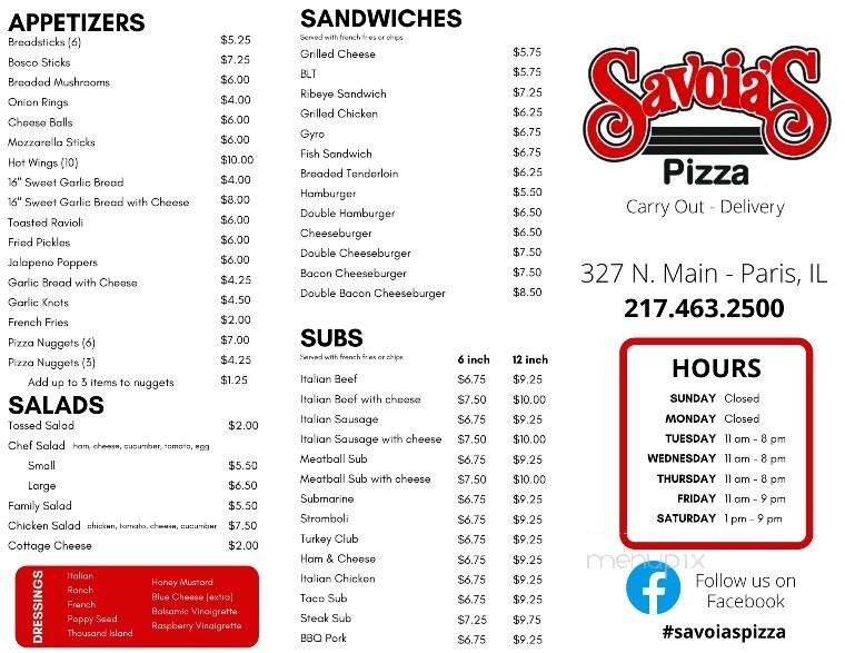 Savoias Restaurant - Paris, IL