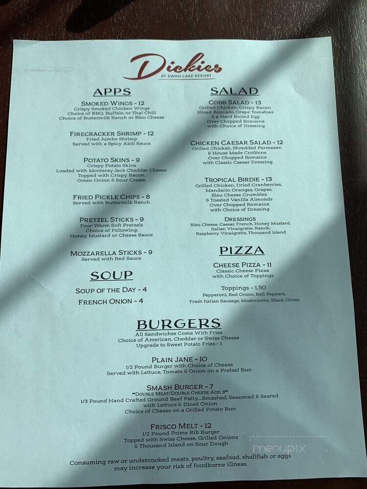 Dickie's Restaurant @ Swan Lake Resort - Plymouth, IN