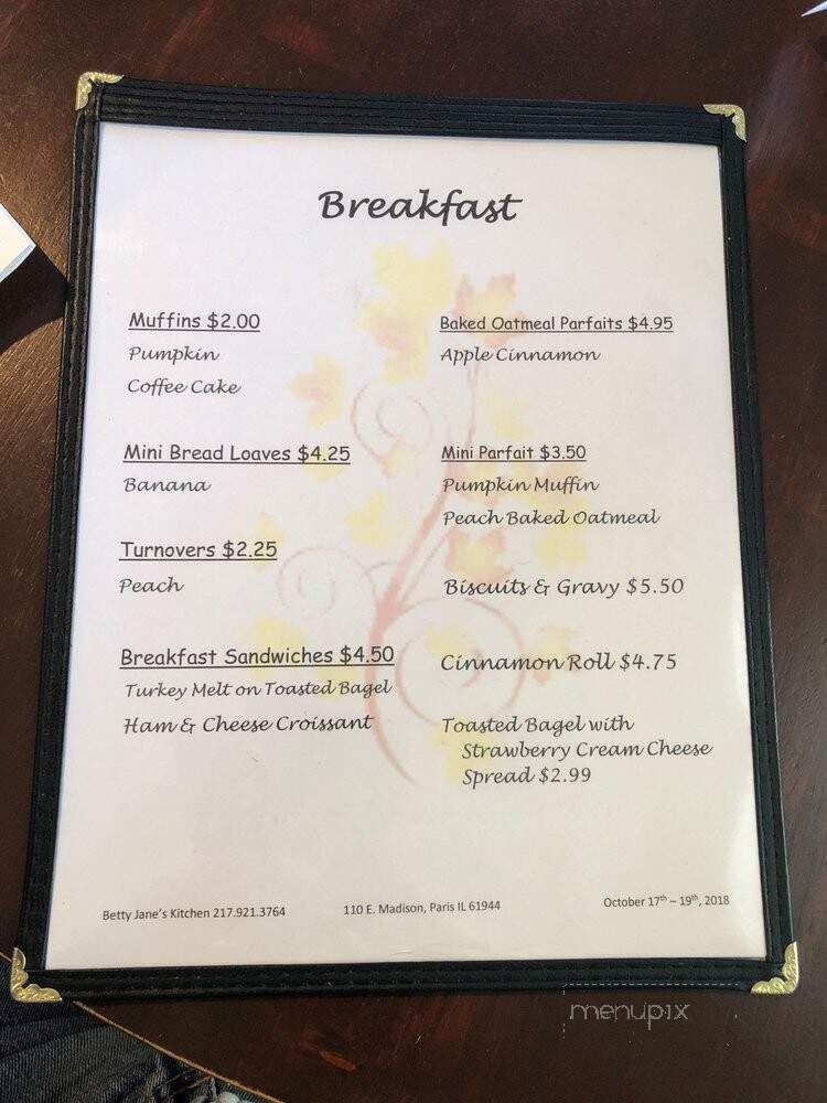 Betty Jane's Kitchen - Paris, IL