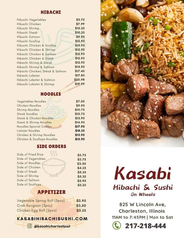 Kasabi Japanese Hibachi & Sushi - Charleston, IL