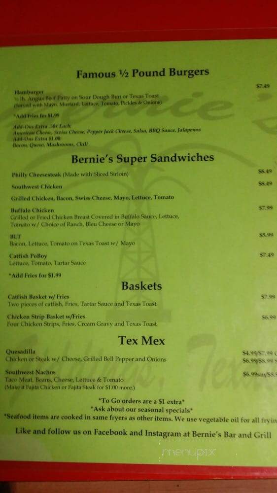 Bernie's Sports Bar - Andrews, IN