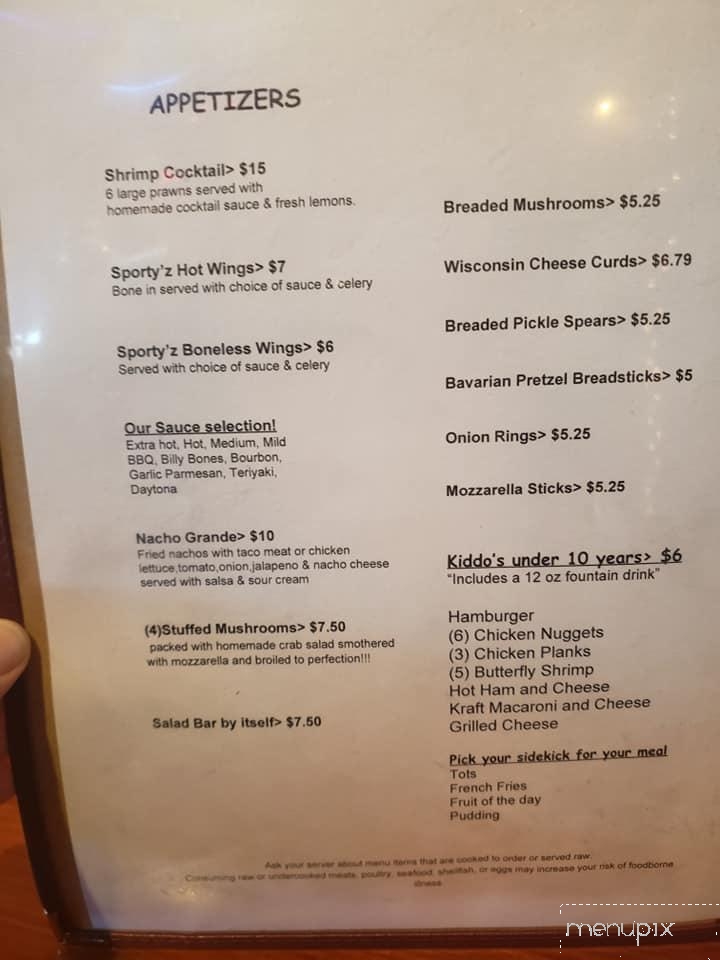 Sporty'z Grill & Bar - Knox, IN